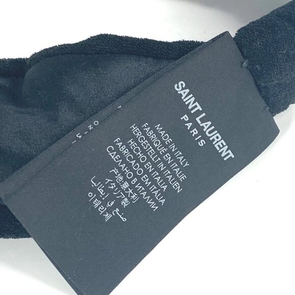 SAINT LAURENT PARIS 682968 headband hair accessories pile hair band cotton Black main image 4